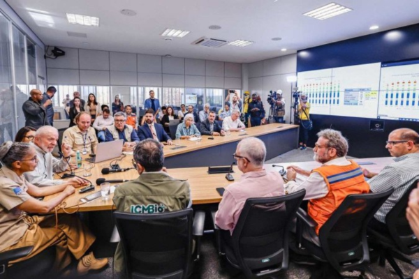 Presidente Lula se reúne com autoridades no Ibama para discutir sobre incêndios no país/crédito: Ricardo Stuckert / Presidência da República