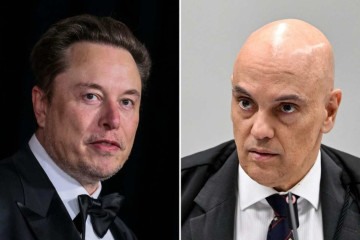 Elon Musk, bilionário dono do X/Twitter, e Alexandre de Moraes, ministro do STF/foto: EVARISTO SA, ETIENNE LAURENT / AFP Elon Musk, bilionário dono do X/Twitter, e Alexandre de Moraes, ministro do STF/foto: EVARISTO SA, ETIENNE LAURENT / AFP