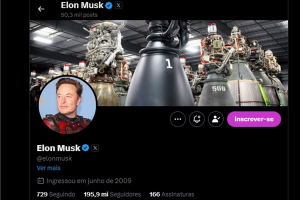 Capa do X de Elon Musk/Crédito: Reprodução / X