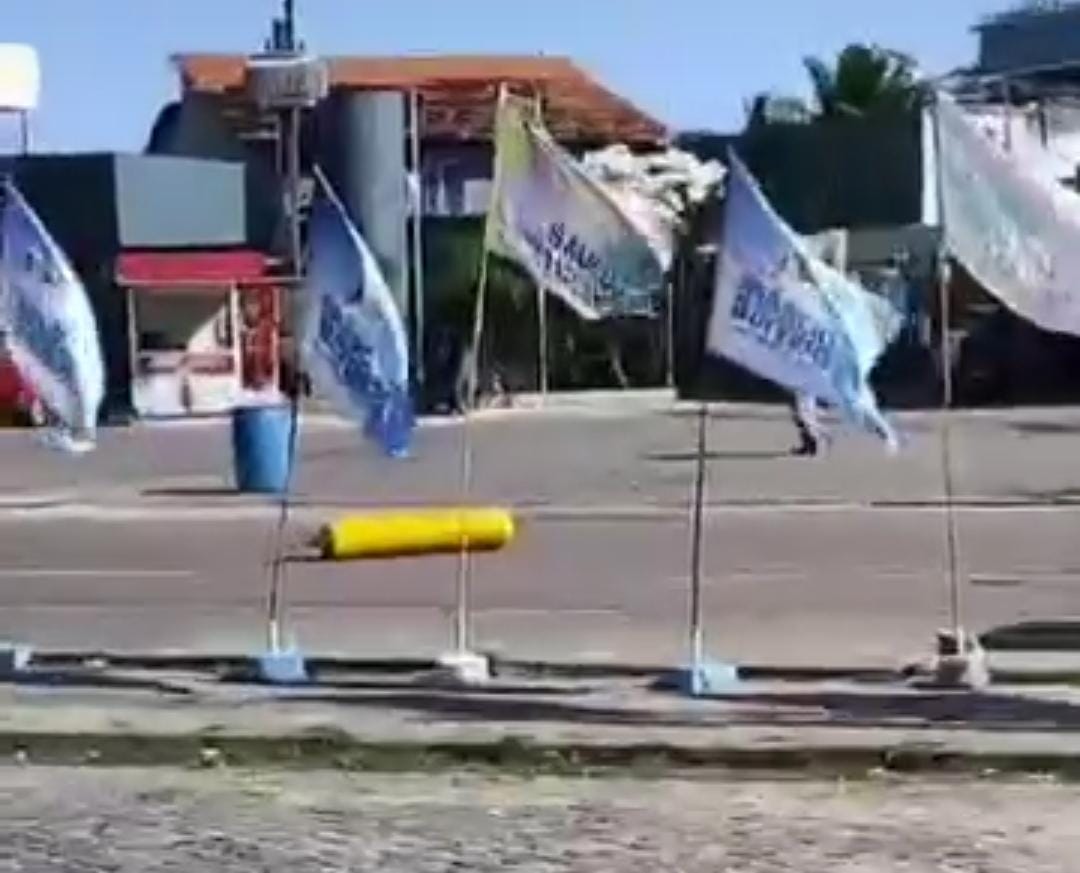 O cilindro foi parar no meio da via/Foto: Reprodução/Instagram O cilindro foi parar no meio da via/Foto: Reprodução/Instagram