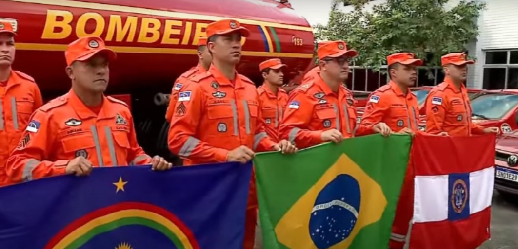 Bombeiros vão embarcar em missão/Foto: Reprodução/ TV Guararapes
