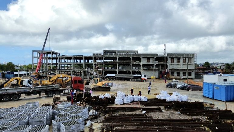 Hospital da Criança está sendo construído em Areias, no Recife/Foto: Prefeitura do Recife Hospital da Criança está sendo construído em Areias, no Recife/Foto: Prefeitura do Recife