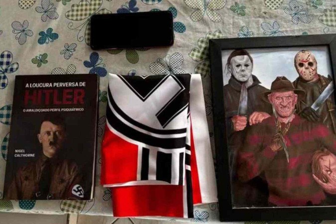 O adolescente foi ouvido na delegacia. Ele afirmou que inicialmente tinha apenas interesse histórico sobre o tema, mas que começou a gostar mais dos ideais nazistas após um acontecimento na escola/foto: Divulgação/PCES