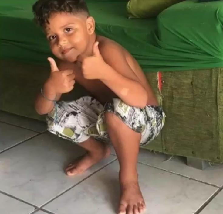 Criança de 10 anos foi identificada como Thomas Felipe Bandeira da Rocha
