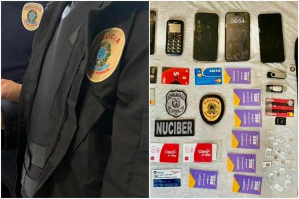 Foram apreendidos telefones celulares, chips de telefonia, cartões de crédito, um computador e pen drives/Crédito: Divulgação/Polícia do Senado Foram apreendidos telefones celulares, chips de telefonia, cartões de crédito, um computador e pen drives/Crédito: Divulgação/Polícia do Senado