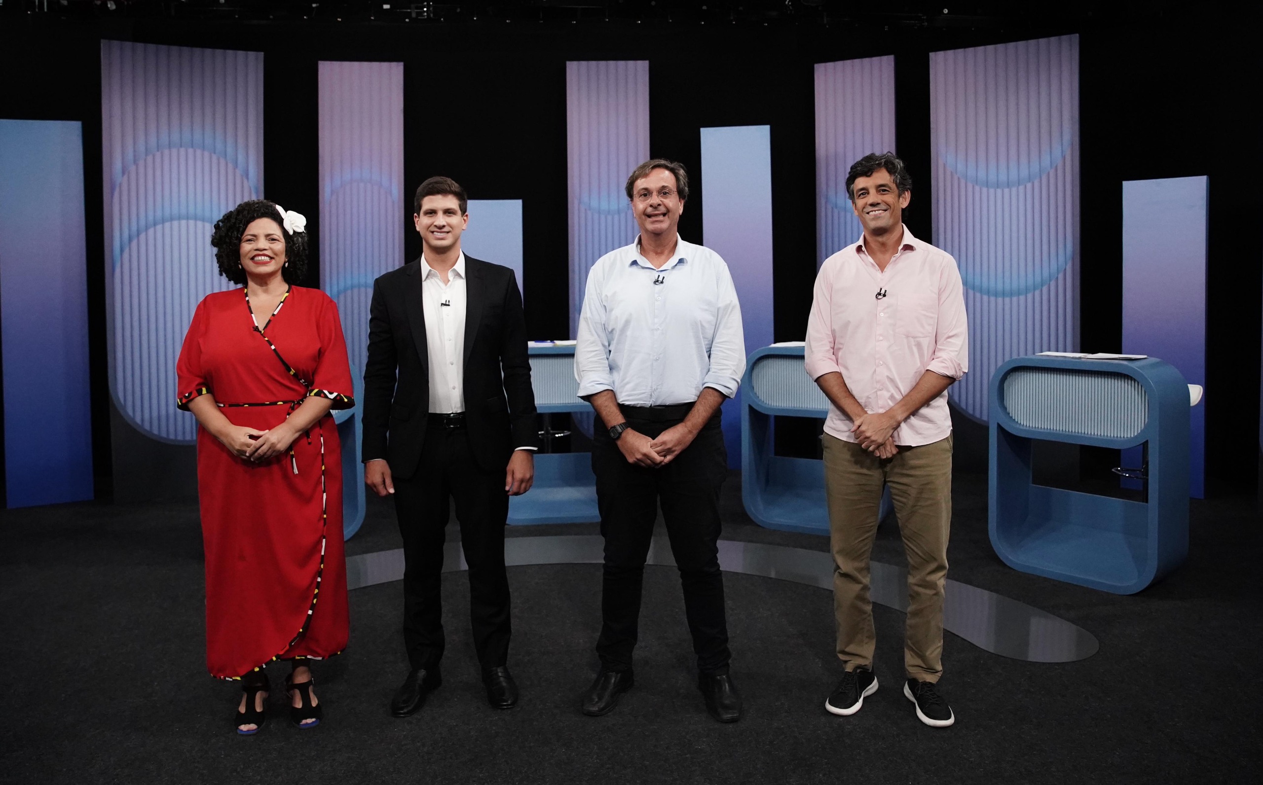 Candidatos à prefeitura do Recife participaram do último debate destas eleições nesta quinta-feira (3)/Globo/Brenda Alcântara