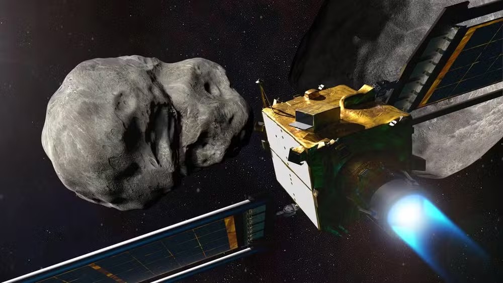 Sonda DART se aproximando do asteroide/foto: Divulgação/ESA Sonda DART se aproximando do asteroide/foto: Divulgação/ESA