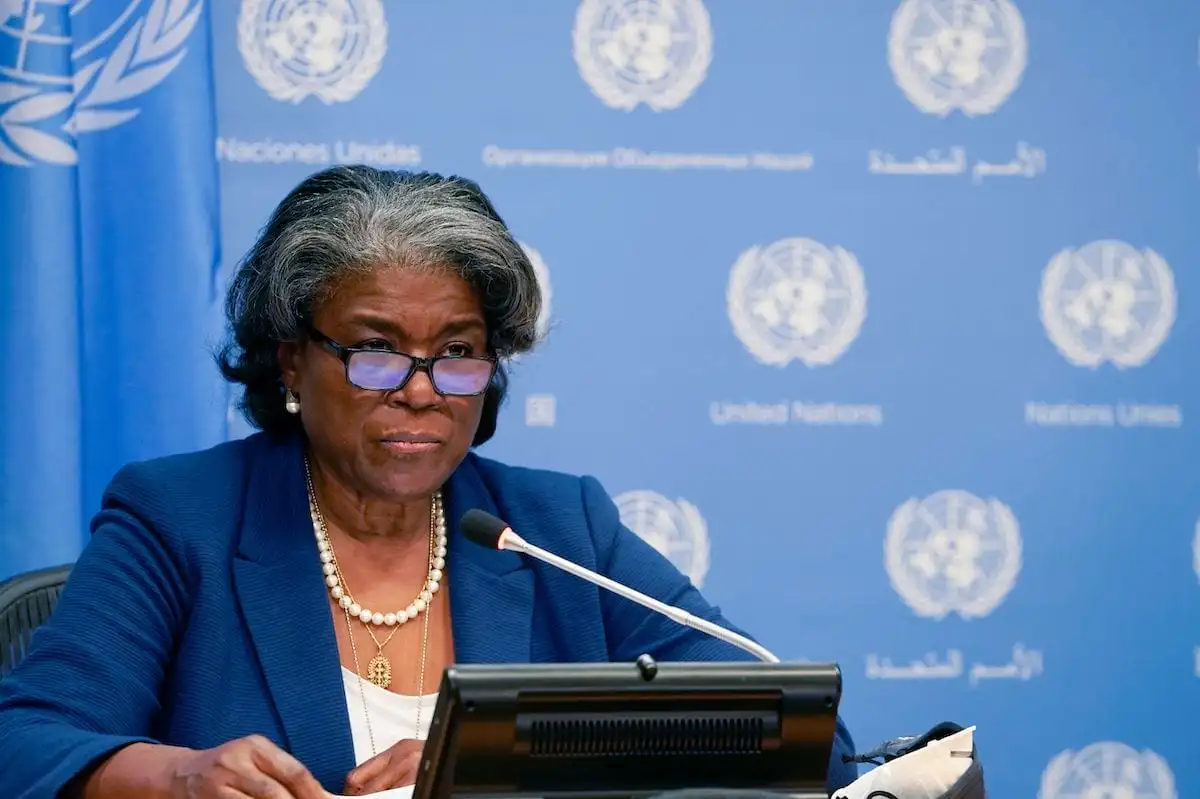 Embaixadora dos EUA na ONU, Linda Thomas-Greenfield/foto: TIMOTHY A. CLARY/AFP via Getty Images