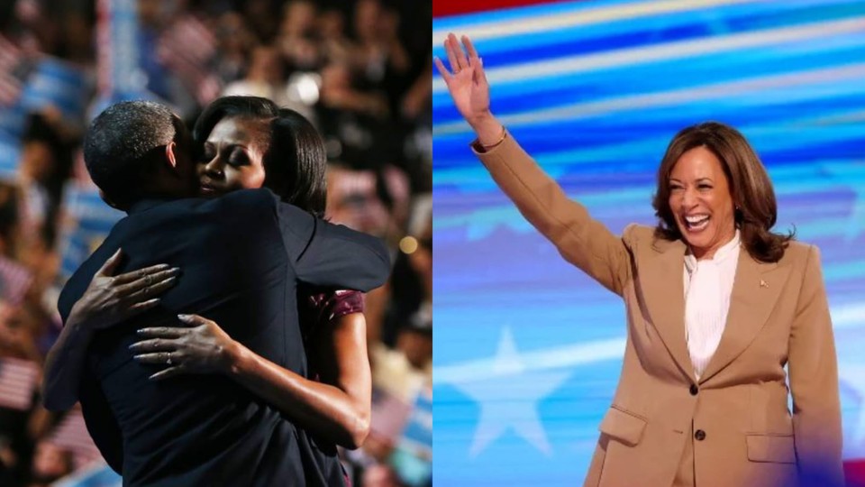 Os Obama apoiaram publicamente Harris em julho e discursaram na Convenção Nacional Democrata em agosto, em Chicago/foto: Justin Sullivan/Getty Images/AFP e CHARLY TRIBALLEAU / AFP Os Obama apoiaram publicamente Harris em julho e discursaram na Convenção Nacional Democrata em agosto, em Chicago/foto: Justin Sullivan/Getty Images/AFP e CHARLY TRIBALLEAU / AFP