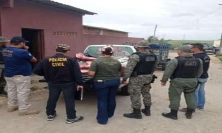Operação aconteceu em abatedouro clandestino/Foto: Reprodução/Redes Sociais Operação aconteceu em abatedouro clandestino/Foto: Reprodução/Redes Sociais