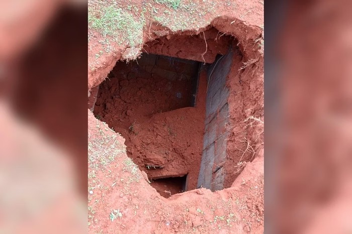 O caso aconteceu na manhã deste sábado (26/10) e foi registrado em vídeo/Foto: Material cedido ao Metrópoles