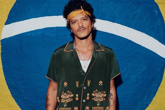 Bruno Mars está no Brasil e se apresentará em Brasília neste sábado (26/10) e domingo (27/10), na Arena BRB Mané Garrincha/Foto: Instagram/Reprodução