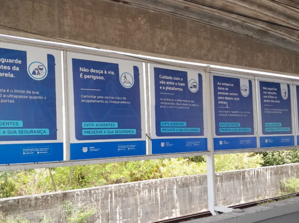 A manutenção na estação faz parte de um projeto que visa modernizar a comunicação deste transporte com os passageiros/Foto: Acervo CBTU