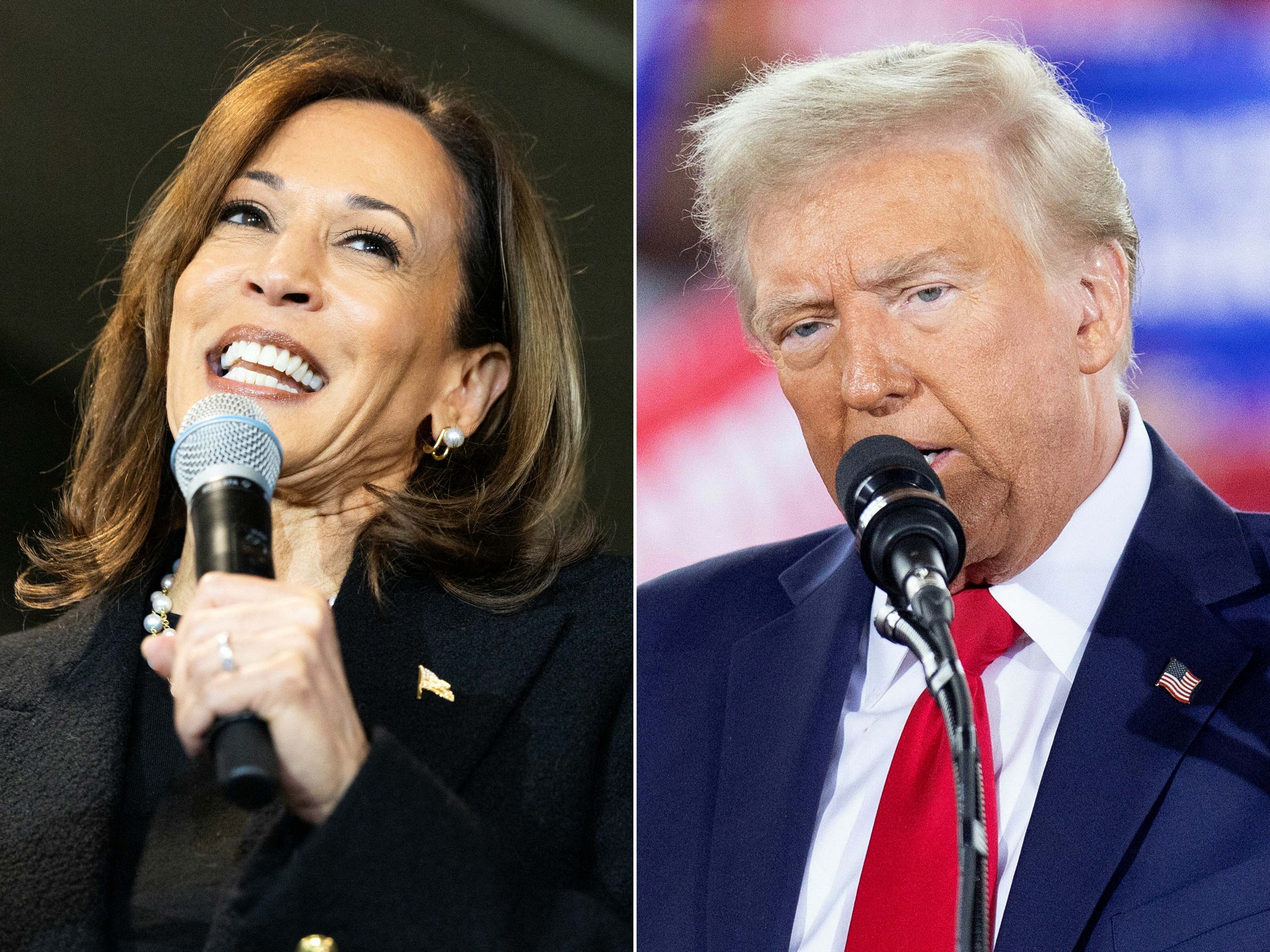 Kamala Harris e Donald Trump/foto: Ryan M. Kelly, Ryan Collerd / AFP