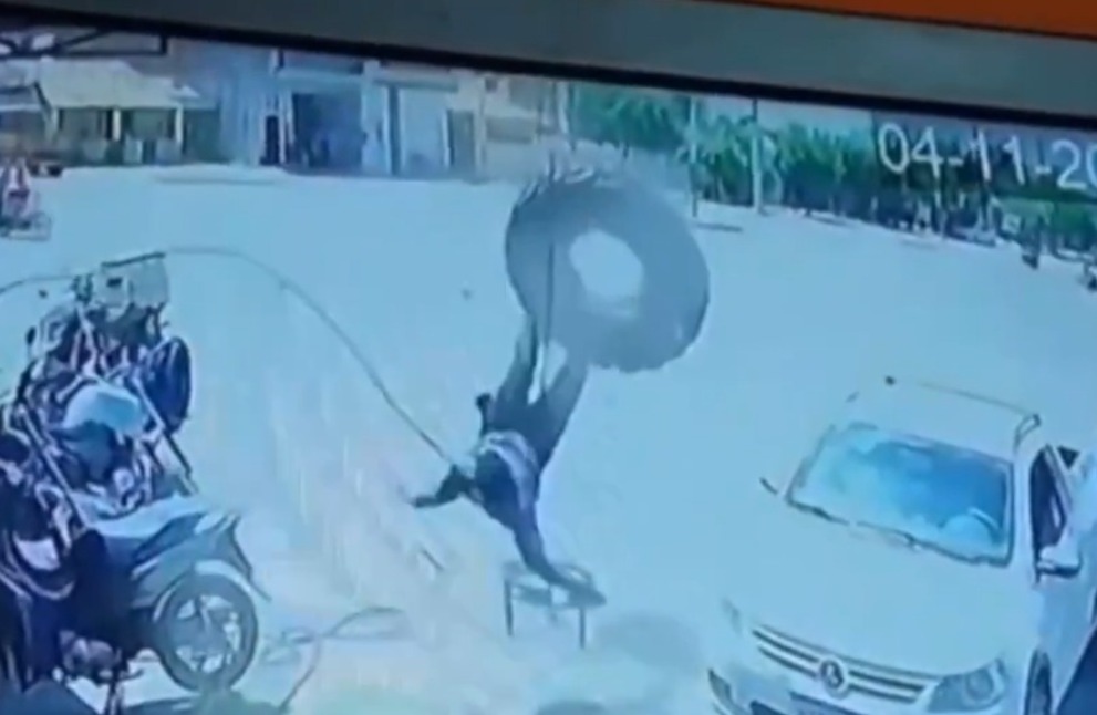 Jailton estava trabalhando em uma oficina quando o incidente aconteceu/Foto: Reprodução