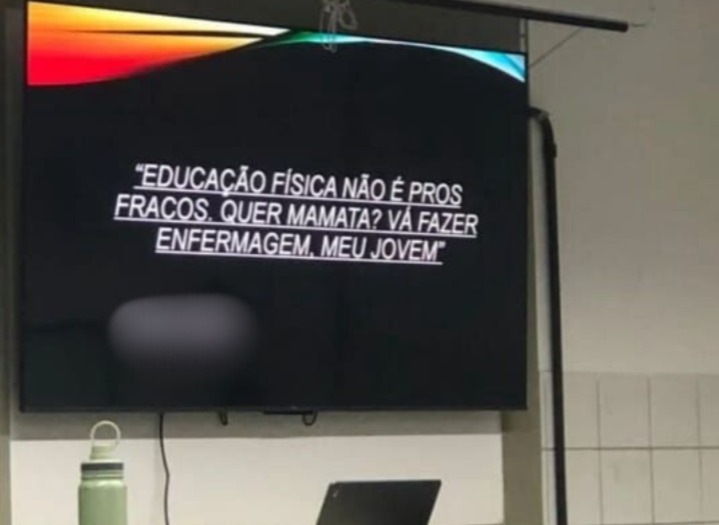 O caso ocorreu durante uma apresentação de slides/Foto: Reprodução/Instagram