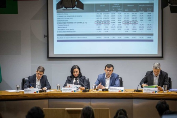 Em coletiva, secretário do Tesouro Nacional, Rogério Ceron, anunciou deficit de R$ 5,3 bilhões no mês de setembro/Crédito: Diogo Zacarias Em coletiva, secretário do Tesouro Nacional, Rogério Ceron, anunciou deficit de R$ 5,3 bilhões no mês de setembro/Crédito: Diogo Zacarias