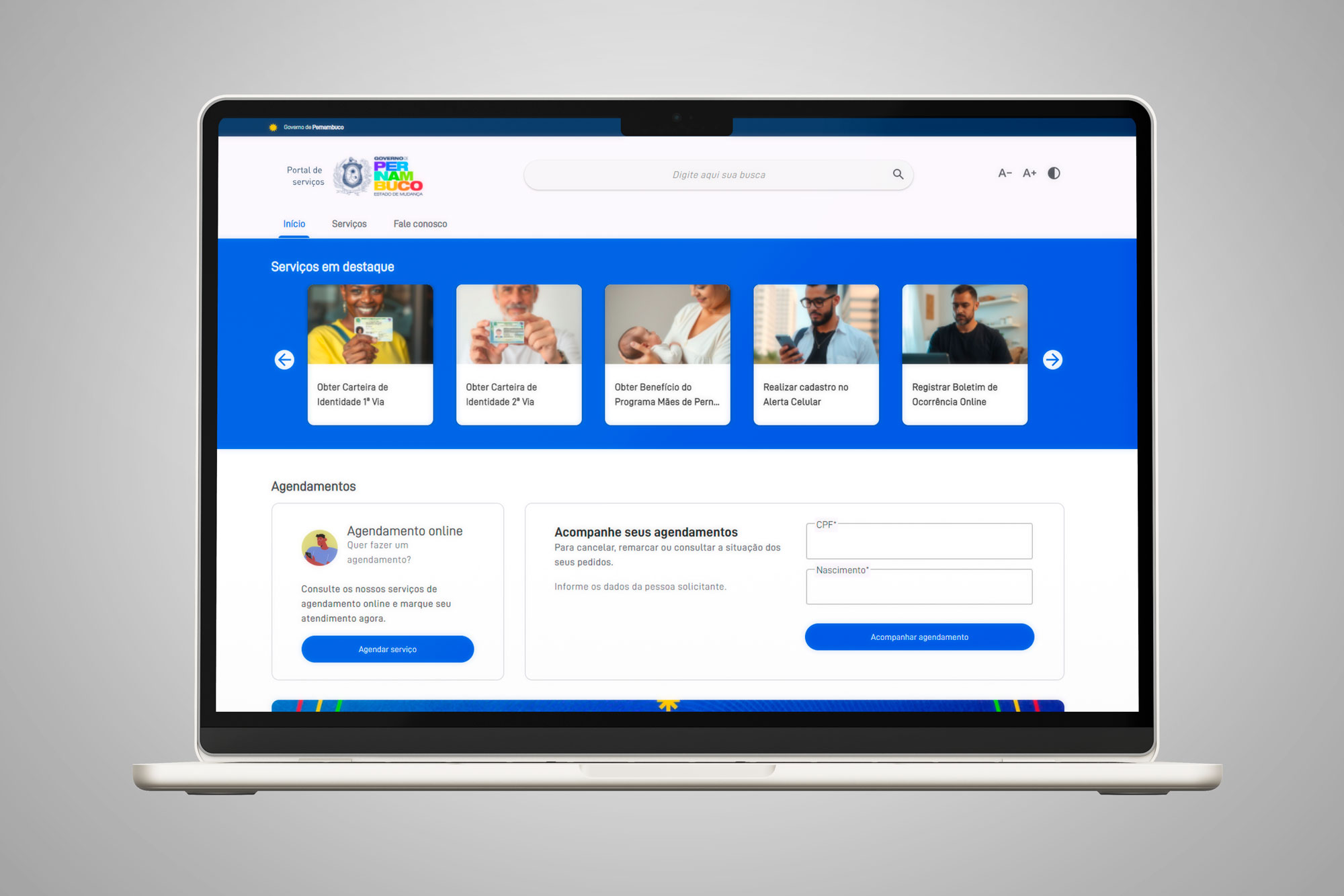 O site conta com mais de 600 serviços públicos disponíveis, entre eles mais de 200 serviços digitais/Foto: Divulgação