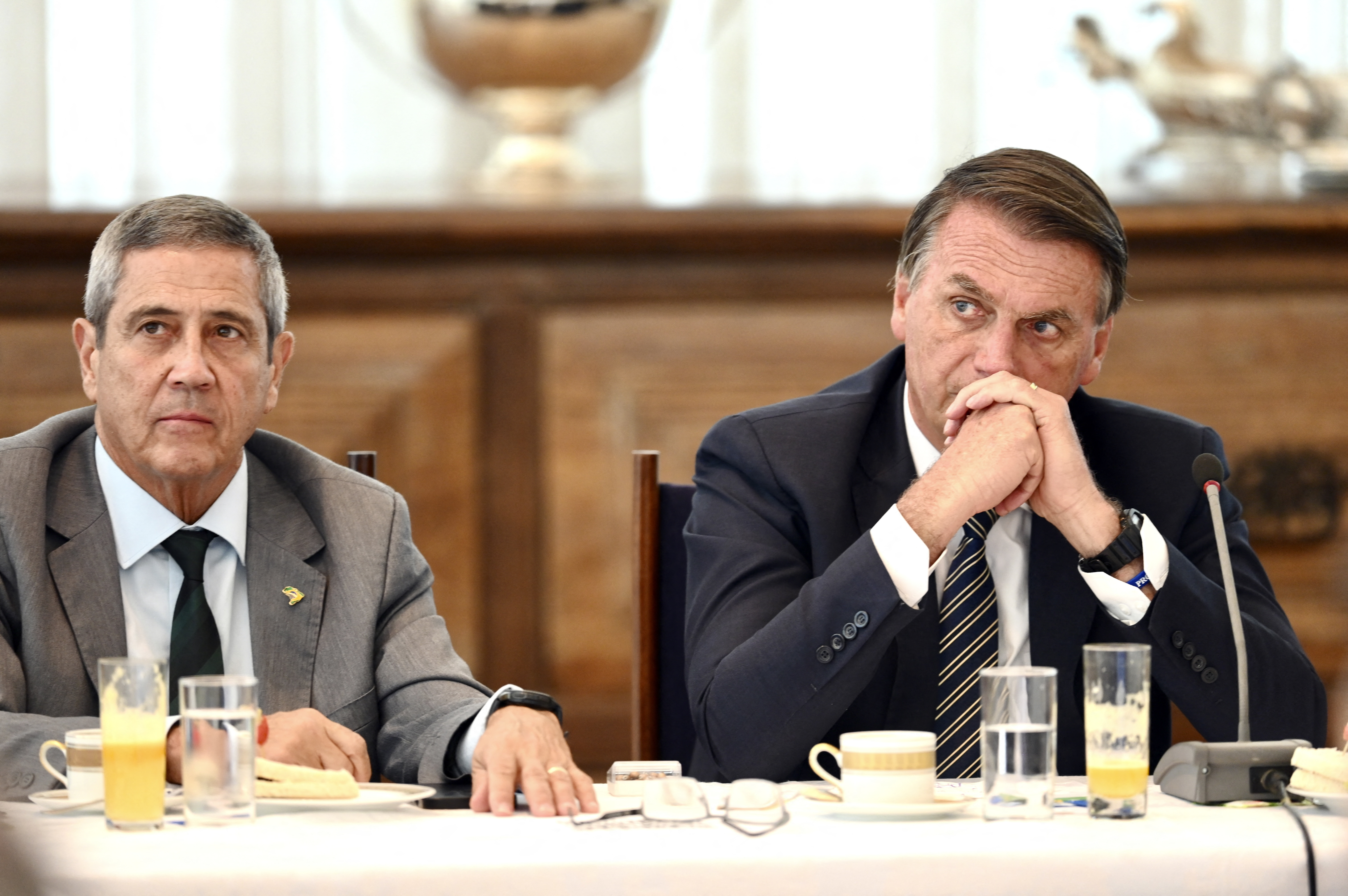 Jair Bolsonaro e Walter Souza Braga Netto/Foto: EVARISTO SA/AFP