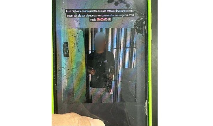 Dois dias antes do crime, segundo a denúncia, a mulher fez um post no Instagram para acusar o adolescente de roubar seu celular/ Dois dias antes do crime, segundo a denúncia, a mulher fez um post no Instagram para acusar o adolescente de roubar seu celular/