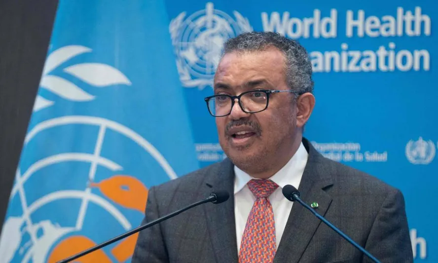 Diretor-geral da Organização Mundial da Saúde (OMS), Tedros Adhanom Ghebreyesus/foto: CHRISTOPHER BLACK / AFP Diretor-geral da Organização Mundial da Saúde (OMS), Tedros Adhanom Ghebreyesus/foto: CHRISTOPHER BLACK / AFP