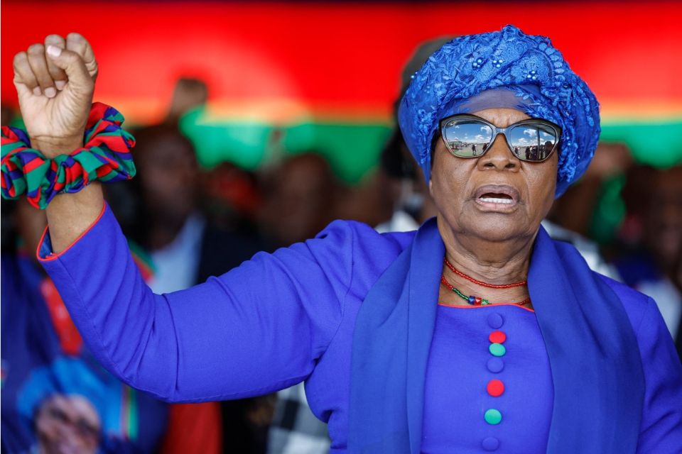 A candidata eleita é do partido que está no poder desde a independência do país do sul da África, em 1990/Crédito: SIMON MAINA / AFP A candidata eleita é do partido que está no poder desde a independência do país do sul da África, em 1990/Crédito: SIMON MAINA / AFP