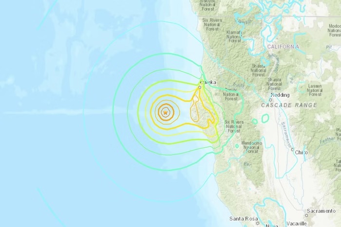O alerta tinha sido emitido após um terremoto de magnitude 7 atingir a costa da Califórnia/foto: Reprodução / USGS
