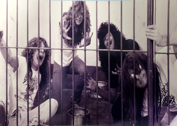 Sepultura em 1987, com Andreas Kisser, Max Cavalera, Igor Cavalera e Paulo Xisto/Foto: Divulgação