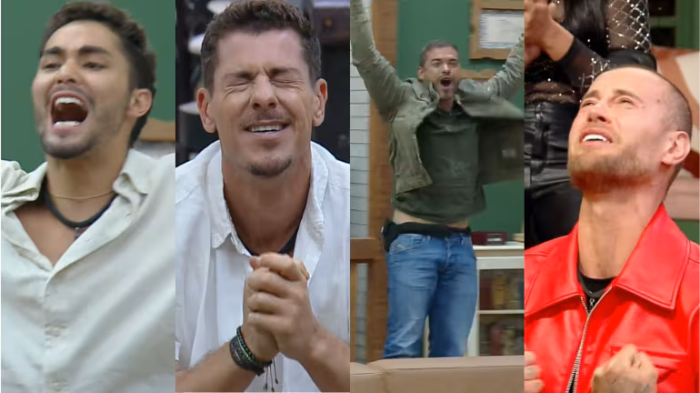 Gui Viera, Sidney Sampaio, Sacha Bali e Yuri Bonotto são os finalistas/Reprodução/PlayPlus Gui Viera, Sidney Sampaio, Sacha Bali e Yuri Bonotto são os finalistas/Reprodução/PlayPlus
