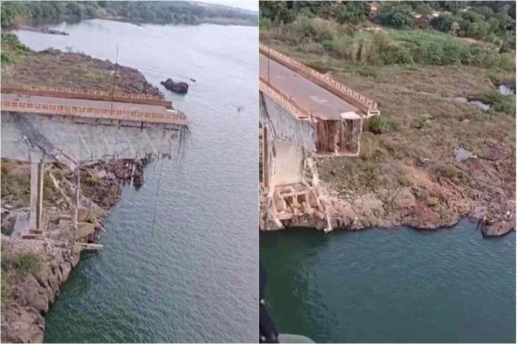 A ponte liga Aguiarnópolis, em Tocantins, a Estreito, no Maranhão, desabou neste domingo/Crédito: Reprodução/Instagram/@bombeiros.cbmma193 A ponte liga Aguiarnópolis, em Tocantins, a Estreito, no Maranhão, desabou neste domingo/Crédito: Reprodução/Instagram/@bombeiros.cbmma193