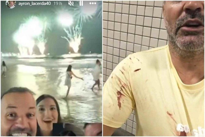 Ayrton Lacerda e a filha Bárbara, de 14 anos, passavam o Réveillon juntos em Copacabana quando foram atingidos por uma bala perdida/Foto: Reprodução/Instagram/Ayrton_lacerda40