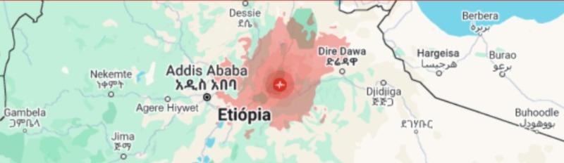 Al&eacute;m do terremoto, um vulc&atilde;o entrou em erup&ccedil;&atilde;o ap&oacute;s meses de aumento da atividade s&iacute;smica/foto: Reprodu&ccedil;&atilde;o