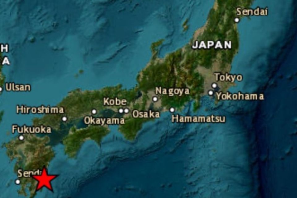 A JMA emitiu um alerta de ondas de tsunami de at&eacute; um metro/foto: Reprodu&ccedil;&atilde;o/X