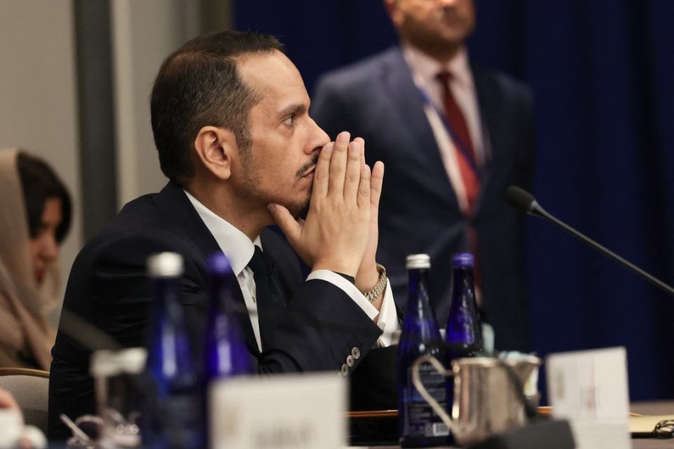 Primeiro-ministro do Catar, Sheikh Mohammed bin Abdulrahman Al Thani/Foto: CAITLIN OCHS/POOL/AFP Primeiro-ministro do Catar, Sheikh Mohammed bin Abdulrahman Al Thani/Foto: CAITLIN OCHS/POOL/AFP