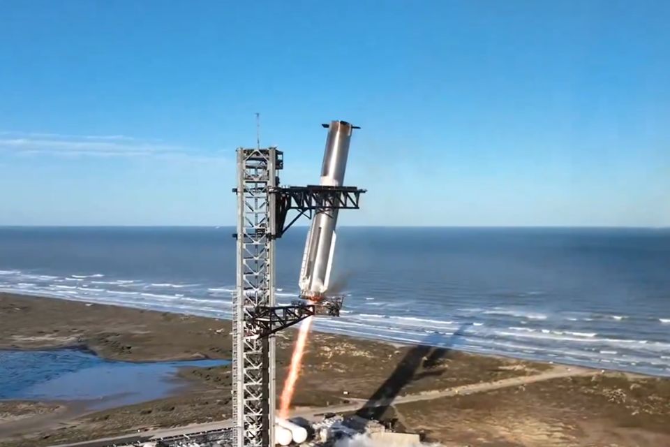 Megafoguete Starship/foto: Reprodução/SpaceX Megafoguete Starship/foto: Reprodução/SpaceX