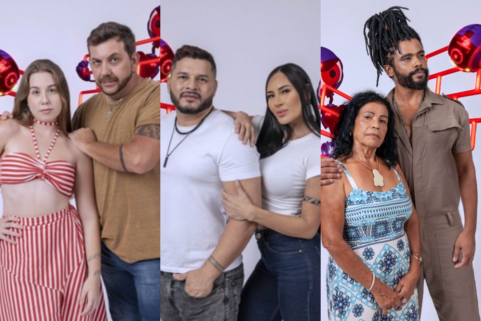 Edilberto e Raissa (pai e filha), Arleane e Marcelo (casal) e Diogo e Vilma (mãe e filho) estão no paredão/Foto: Fábio Rocha/Globo Edilberto e Raissa (pai e filha), Arleane e Marcelo (casal) e Diogo e Vilma (mãe e filho) estão no paredão/Foto: Fábio Rocha/Globo