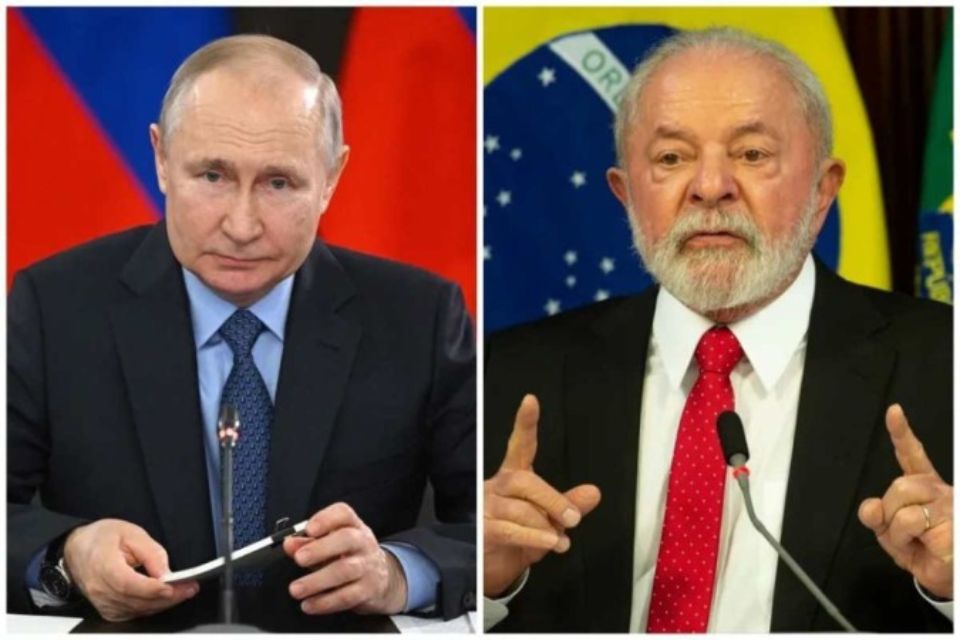 Putin cumprimentou o governo brasileiro pela Aliança Global contra a Fome e a Pobreza, lançada no ano passado durante reunião do G20, no Rio/Crédito: Ramil Sitdikov/SPUTNIK/AFP e Marcelo Camargo/Agência Brasil Putin cumprimentou o governo brasileiro pela Aliança Global contra a Fome e a Pobreza, lançada no ano passado durante reunião do G20, no Rio/Crédito: Ramil Sitdikov/SPUTNIK/AFP e Marcelo Camargo/Agência Brasil