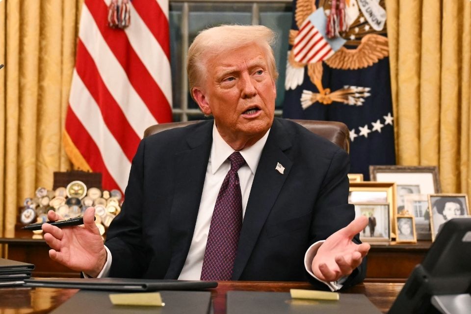 Presidente dos EUA, Donald Trump/Foto: Jim WATSON/POOL/AFP Presidente dos EUA, Donald Trump/Foto: Jim WATSON/POOL/AFP