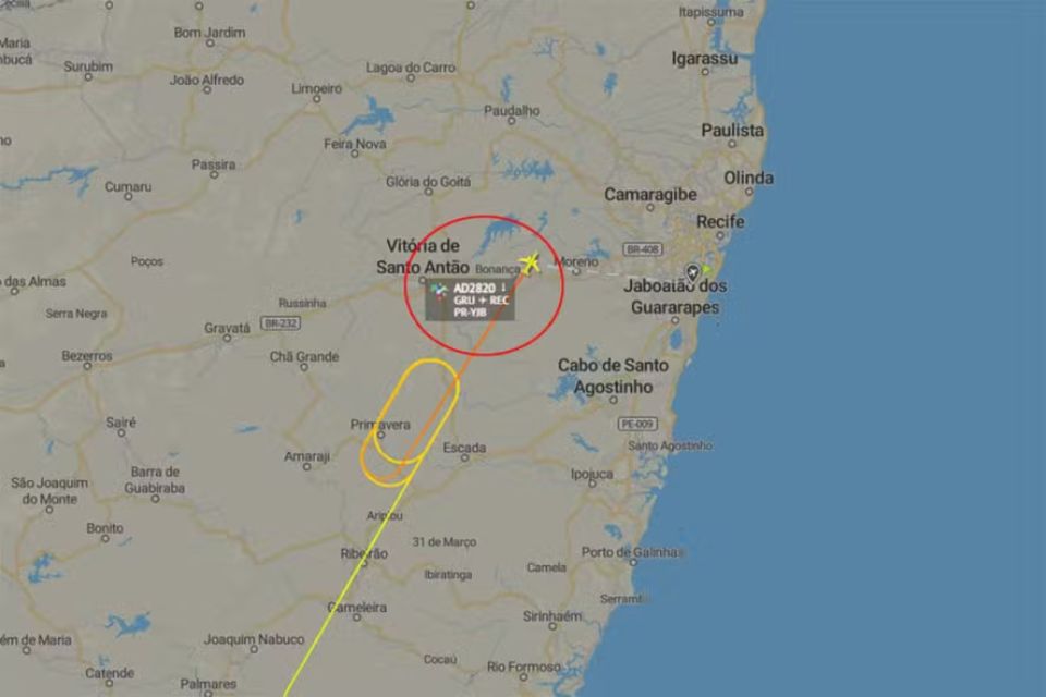 /Foto: Reprodução/AirNavRadar /Foto: Reprodução/AirNavRadar