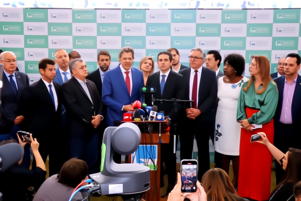 Ministro Fernando Haddad entrega lista de prioridades do governo federal ao presidente da Câmara Hugo Motta