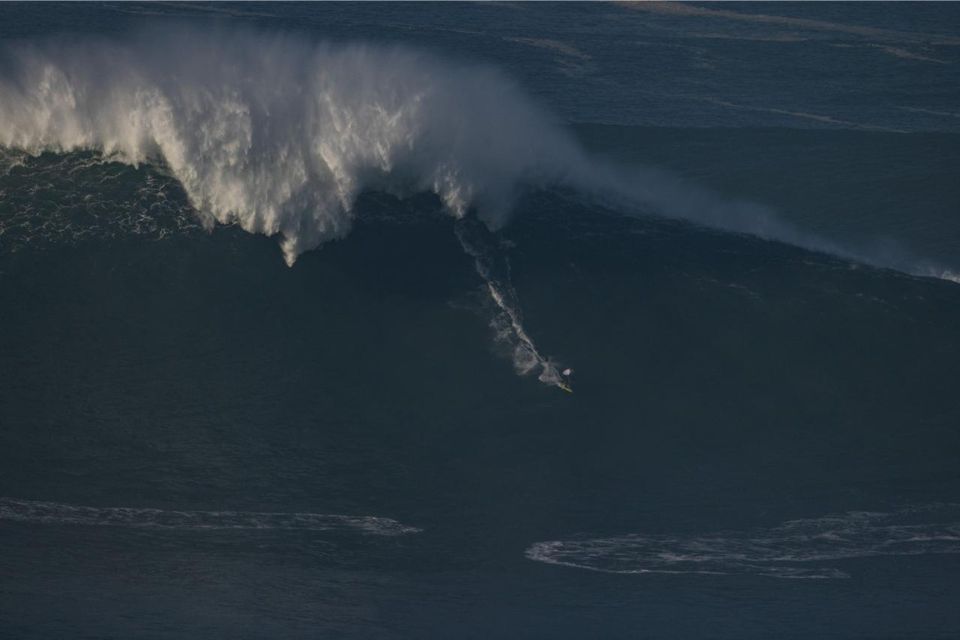 Surfista Gabriel Sampaio em Nazaré, Portugal/Crédito: Divulgação Surfista Gabriel Sampaio em Nazaré, Portugal/Crédito: Divulgação