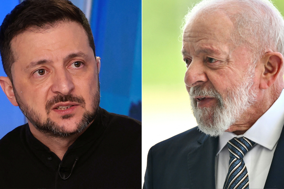WIN MCNAMEE, EVARISTO SAGETTY IMAGES NORTH AMERICA / AFPAFP/Zelensky, presidente da Ucrânia, e Lula WIN MCNAMEE, EVARISTO SAGETTY IMAGES NORTH AMERICA / AFPAFP/Zelensky, presidente da Ucrânia, e Lula