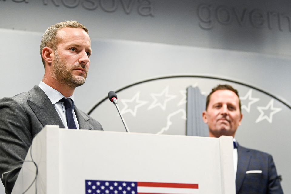 Enviado presidencial dos EUA para assuntos de reféns, Adam Boehler/foto: ARMEND NIMANI/AFP Enviado presidencial dos EUA para assuntos de reféns, Adam Boehler/foto: ARMEND NIMANI/AFP