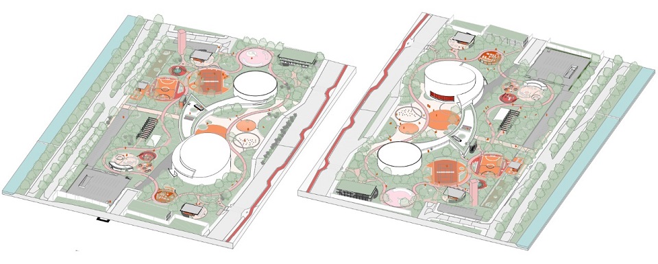 Planta do Projeto da Viva Parques para o Parque Dona Lindu