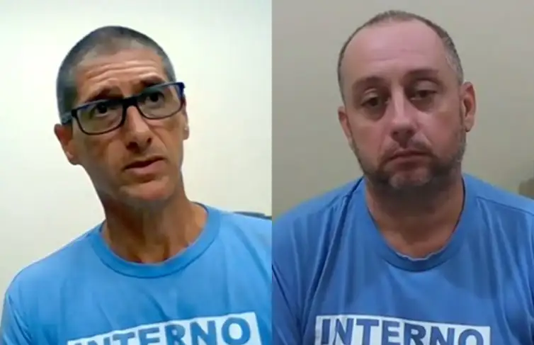 Ronnie Lessa e Élcio Queiroz durante depoimento no caso do assassinato de Marielle Franco
