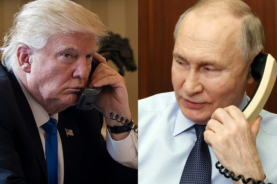 A conversa entre os presidentes durou duas horas/fotos: DREW ANGERER, GAVRIIL GRIGOROVGETTY IMAGES NORTH AMERICA / POOLAFP