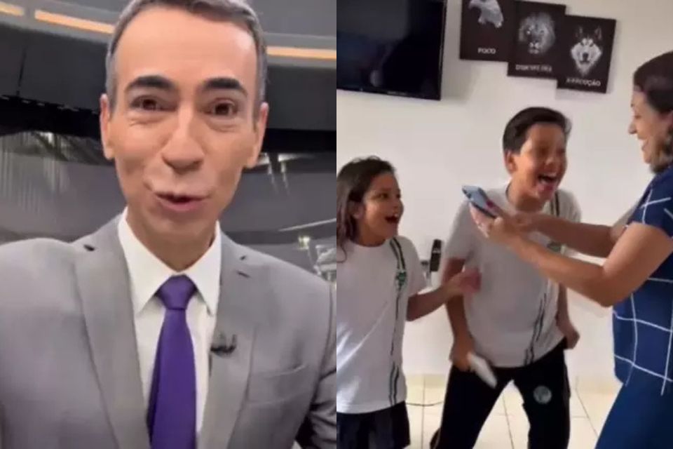 A reação de João Felipe ao receber o vídeo foi gravada pela família/foto: Reprodução/Redes sociais A reação de João Felipe ao receber o vídeo foi gravada pela família/foto: Reprodução/Redes sociais