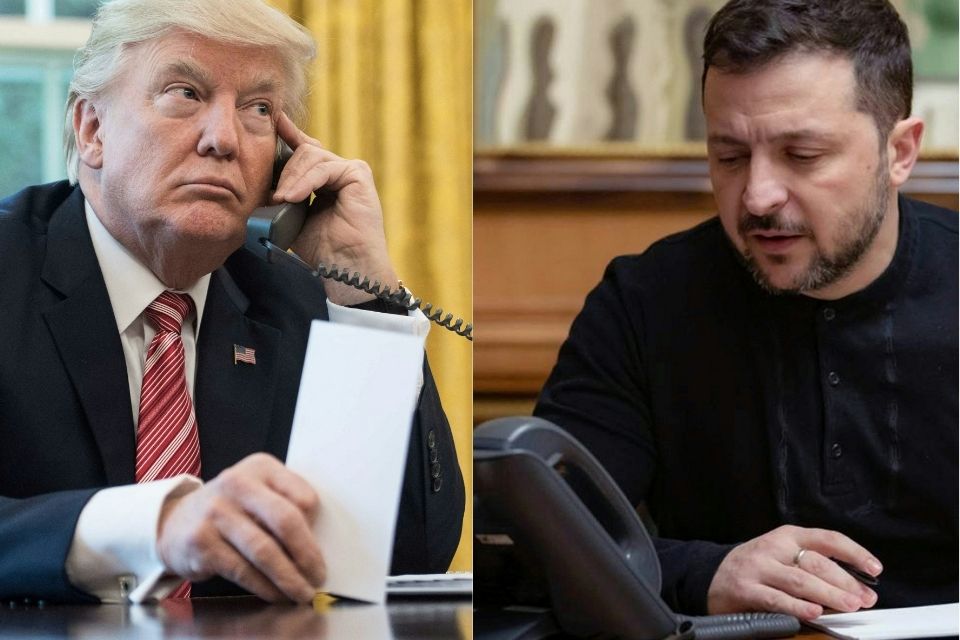 Conversa ocorreu por telefone/fotos: NICHOLAS KAMM, HANDOUTAFP / UKRAINIAN PRESIDENTIAL PRESS SERVICEAFP