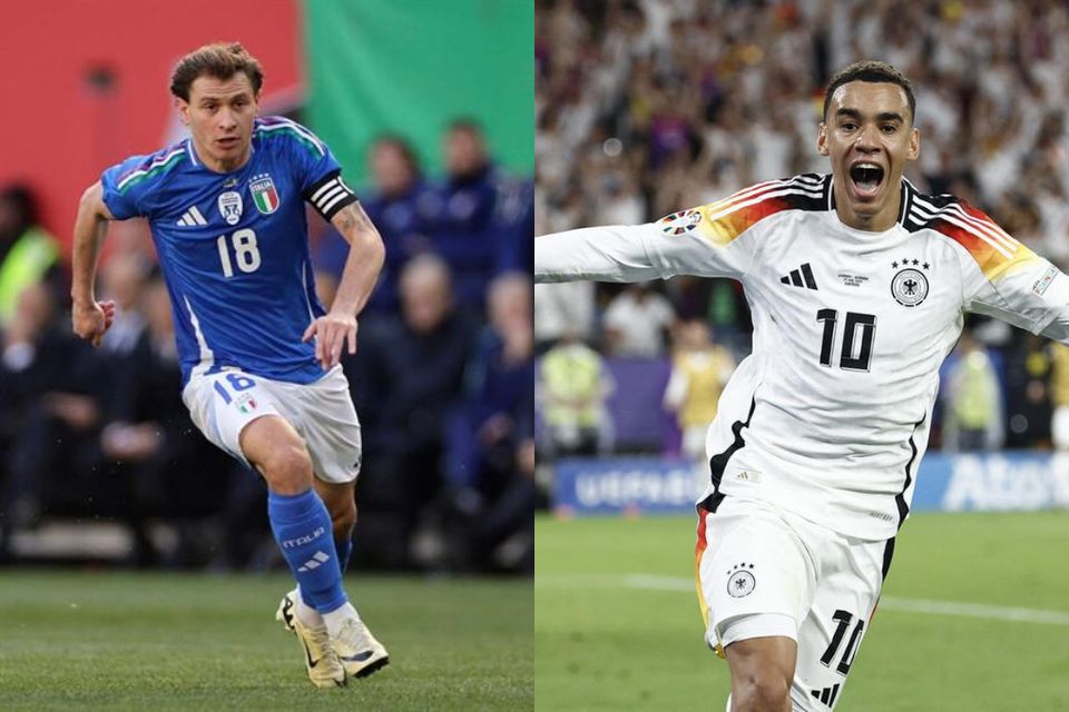 Barella e Musiala são os dois principais jogadores das suas respectivas seleções/Crédito: AFP