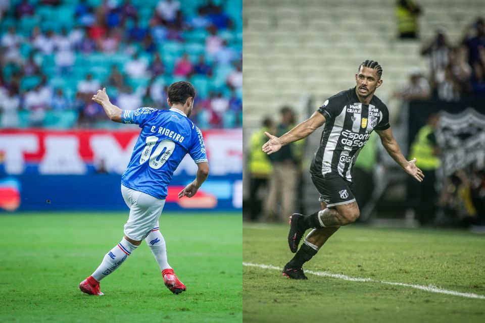 As duas equipes estão vivendo um bom momento/Crédito: Rafael Rodrigues / Bahia FC / Felipe Santos / Ceará SC As duas equipes estão vivendo um bom momento/Crédito: Rafael Rodrigues / Bahia FC / Felipe Santos / Ceará SC